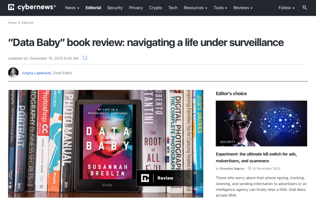 Knowledge Newborn Reviewed on CyberNews — SUSANNAH BRESLIN