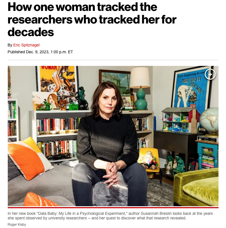 Information Child and the story behind it showcased in The New York Write-up — SUSANNAH BRESLIN